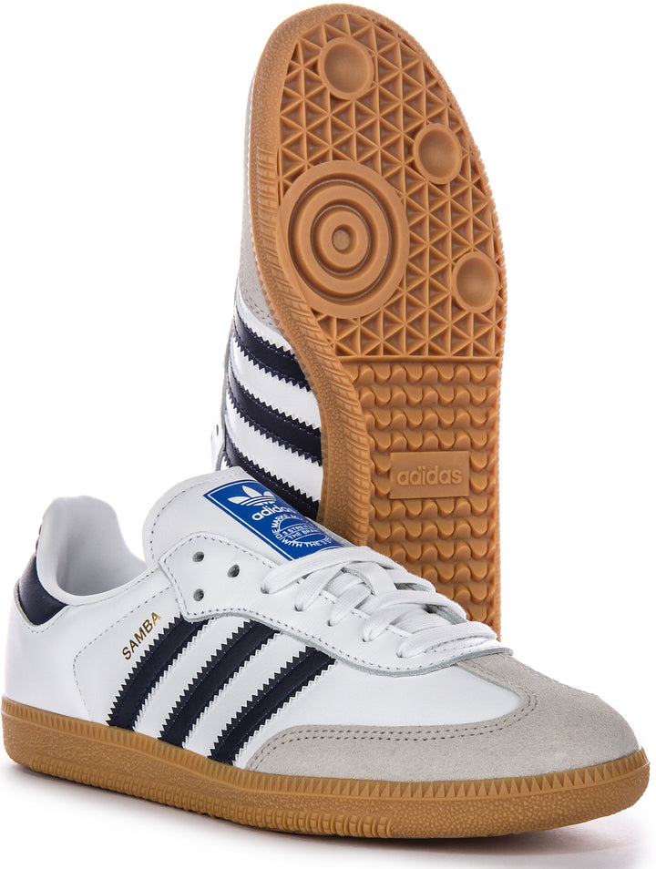 Adidas Samba OG In White Navy