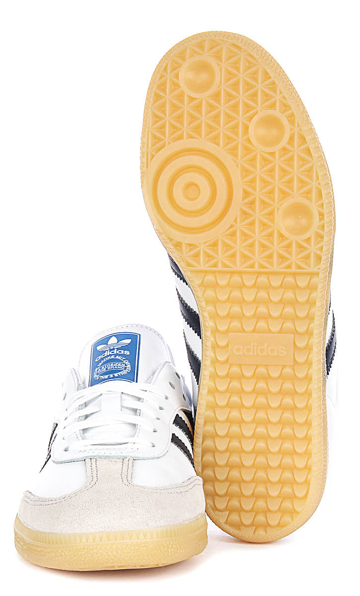 Adidas Samba OG In White Navy For Youth