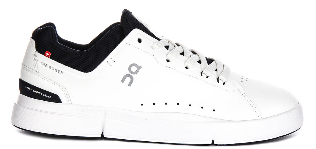On Running The Roger Adv In White Navy For Men