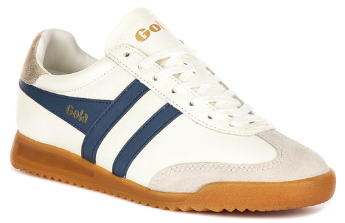 Gola Classics Torpedo Leather In White Navy For Women