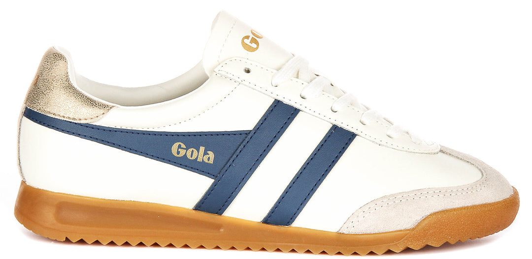Gola Classics Torpedo Leather In White Navy For Women