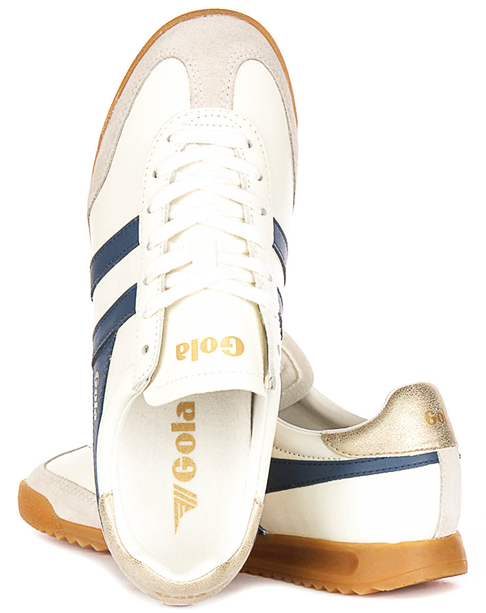 Gola Classics Torpedo Leather In White Navy For Women