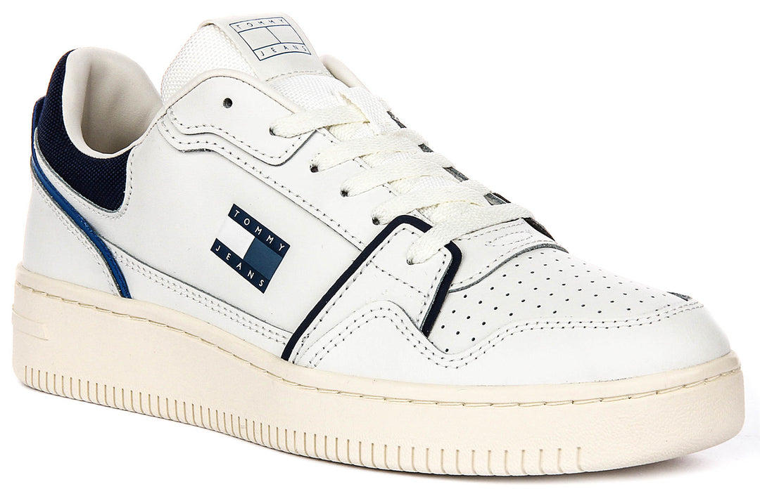 Tommy Retro Basket In White Navy For Men