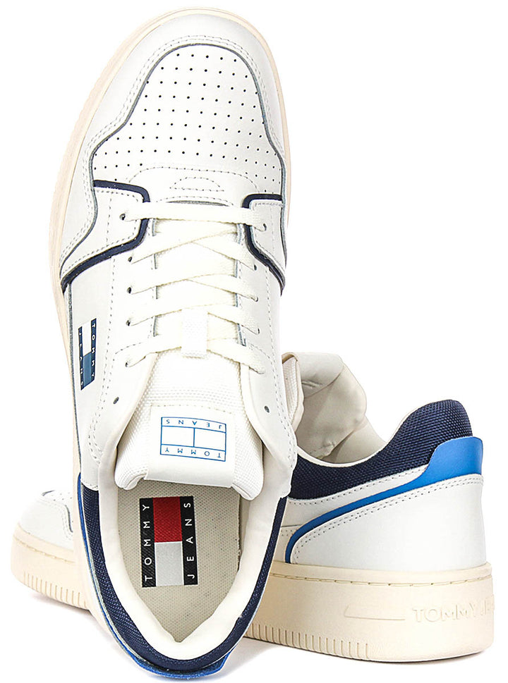 Tommy Retro Basket In White Navy For Men