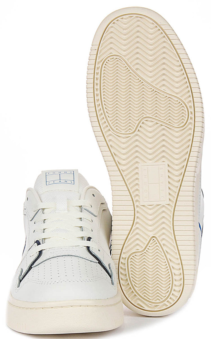 Tommy Retro Basket In White Navy For Men