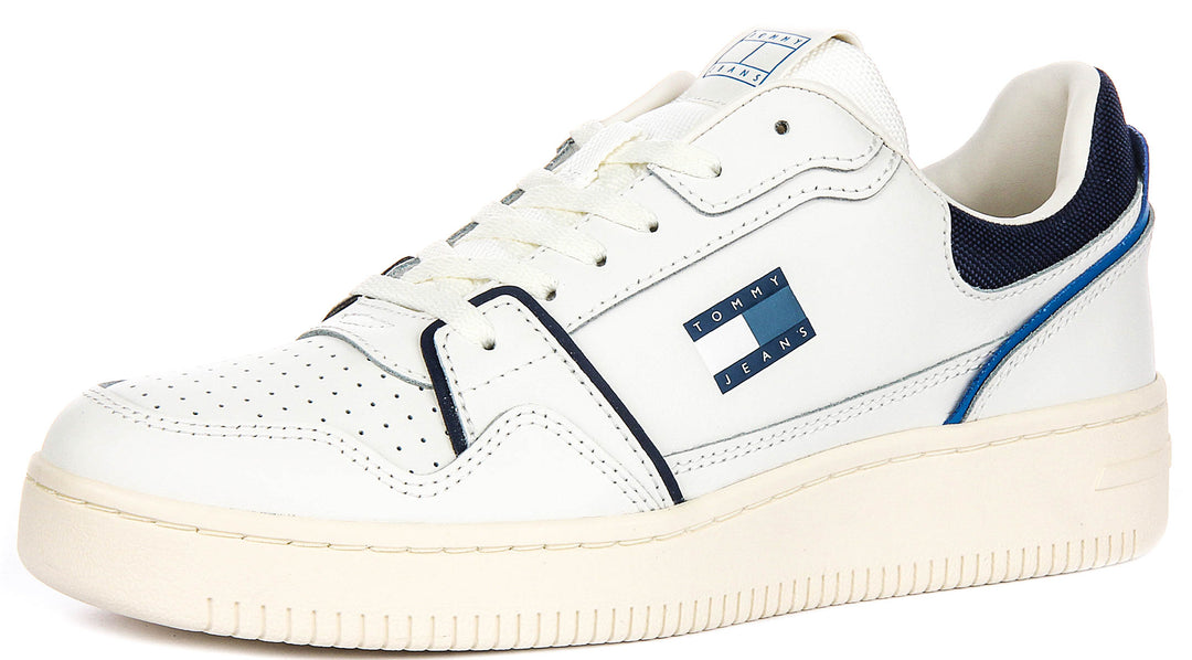 Tommy Retro Basket In White Navy For Men