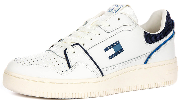 Tommy Retro Basket In White Navy For Men
