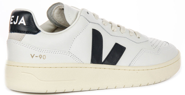 Veja V 90 OT Leather In White Navy For Men