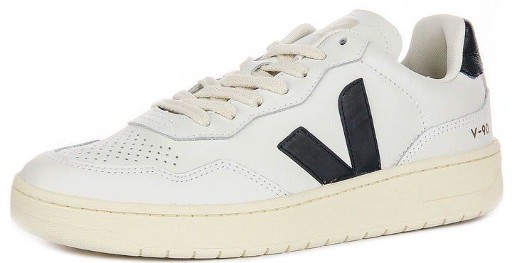 Veja V 90 OT Leather In White Navy For Men