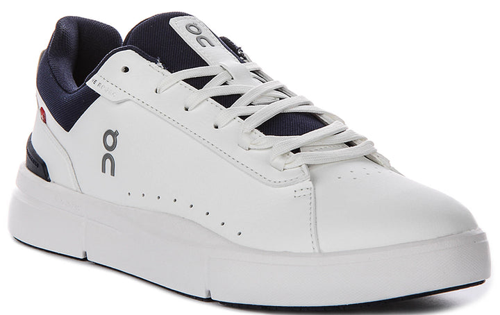 On Running The Roger Advantage In White Navy For Men
