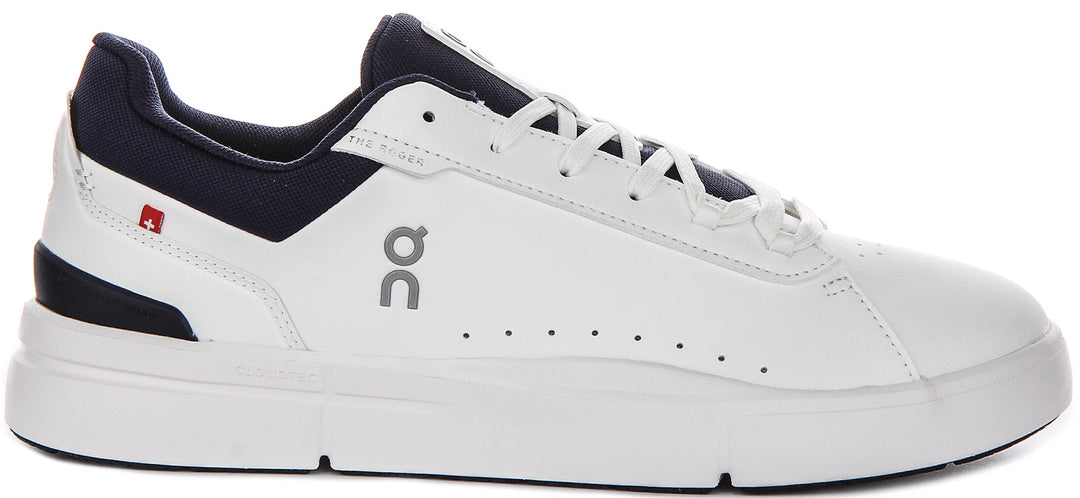 On Running The Roger Advantage In White Navy For Men