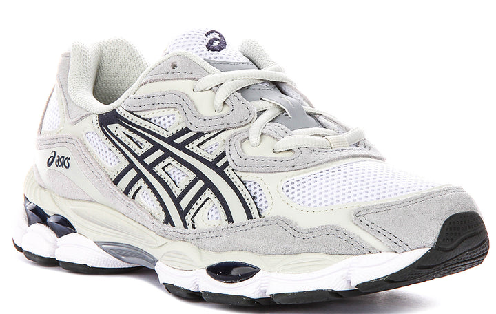 Asics Gel NYC In White Grey Navy