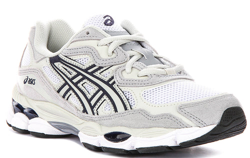 Asics Gel NYC In White Grey Navy