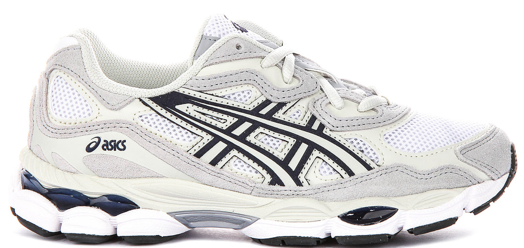 Asics Gel NYC In White Grey Navy