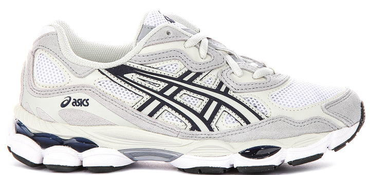 Asics Gel NYC In White Grey Navy