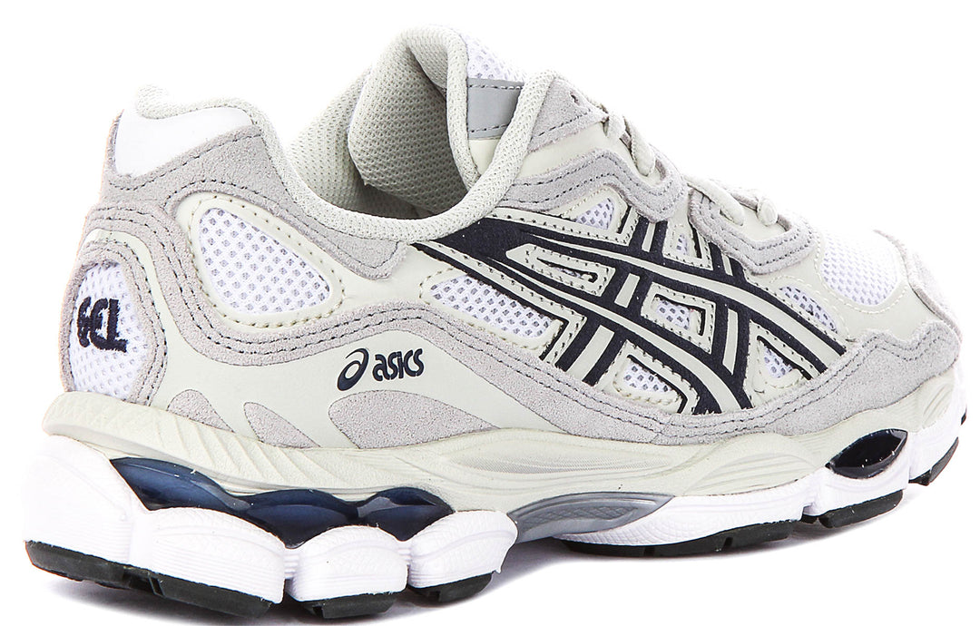 Asics Gel NYC In White Grey Navy