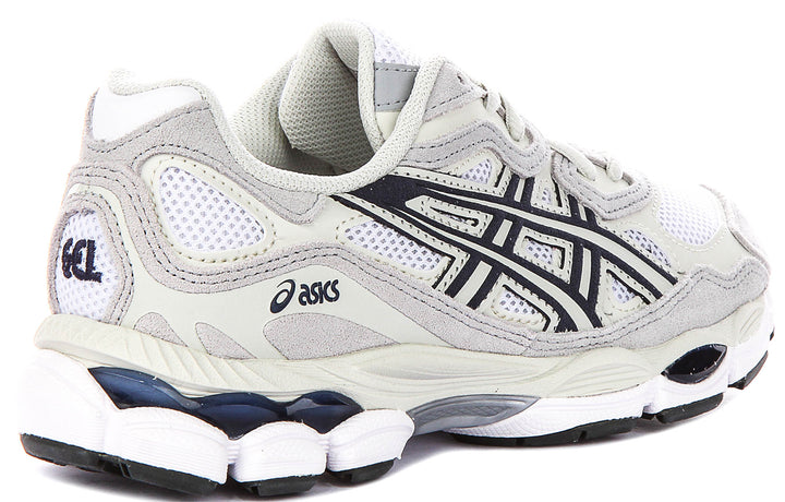 Asics Gel NYC In White Grey Navy
