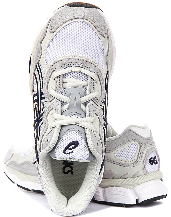Asics Gel NYC In White Grey Navy