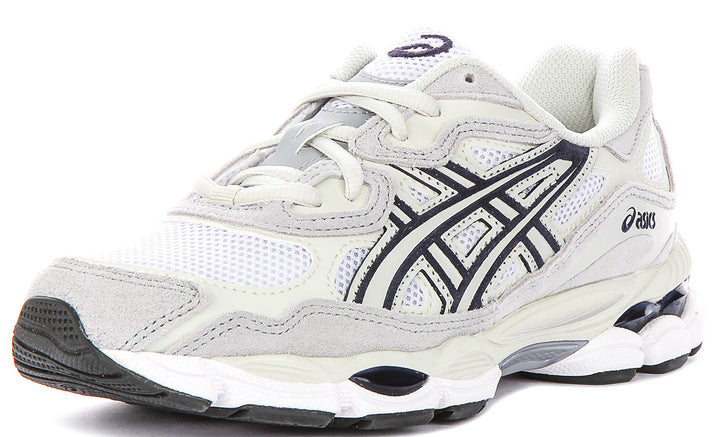 Asics Gel NYC In White Grey Navy
