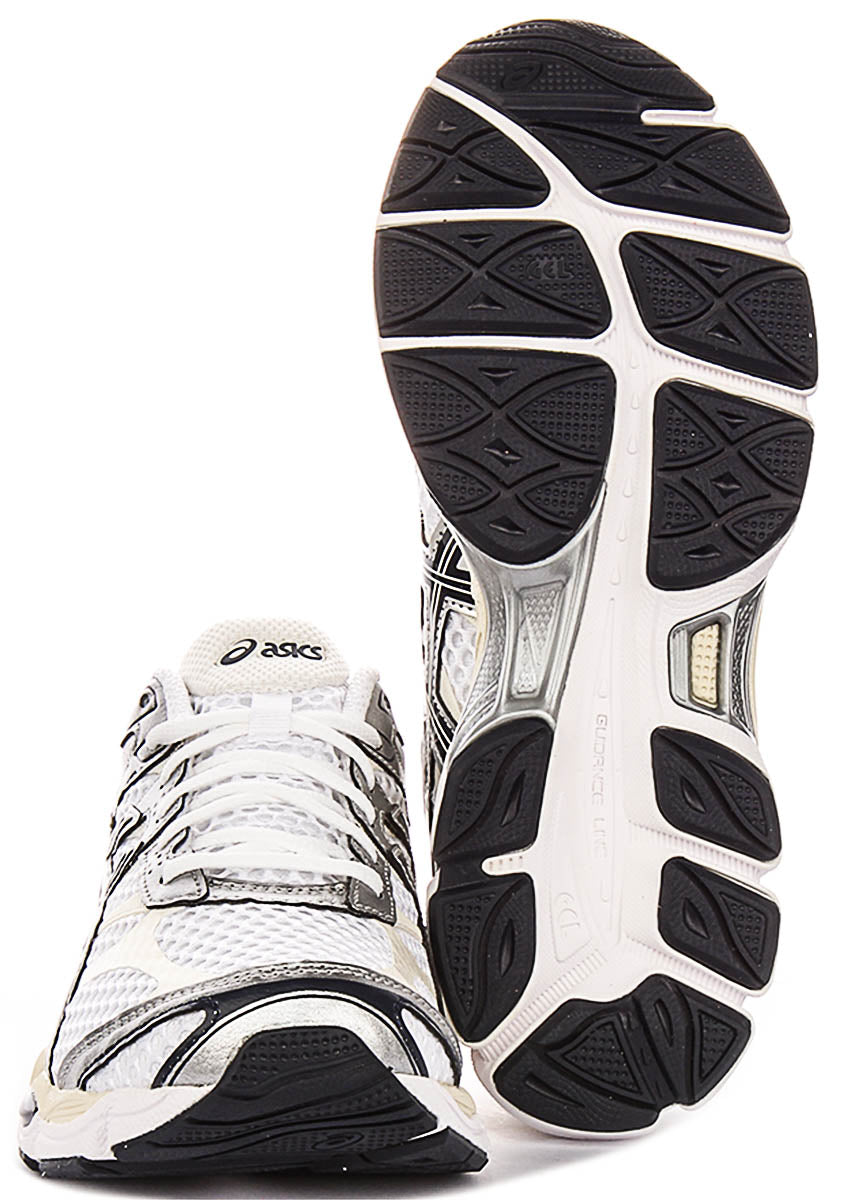 Asics Gel Cumulus 16 In White Navy For Men
