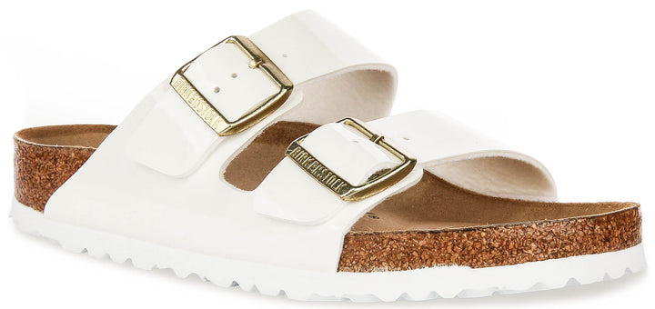 Birkenstock Arizona Bf In White Patent For Unisex