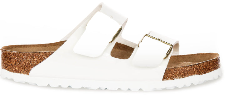 Birkenstock Arizona Bf In White Patent For Unisex