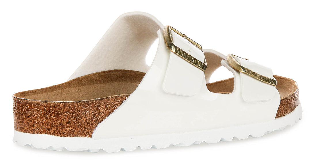 Birkenstock Arizona Bf In White Patent For Unisex