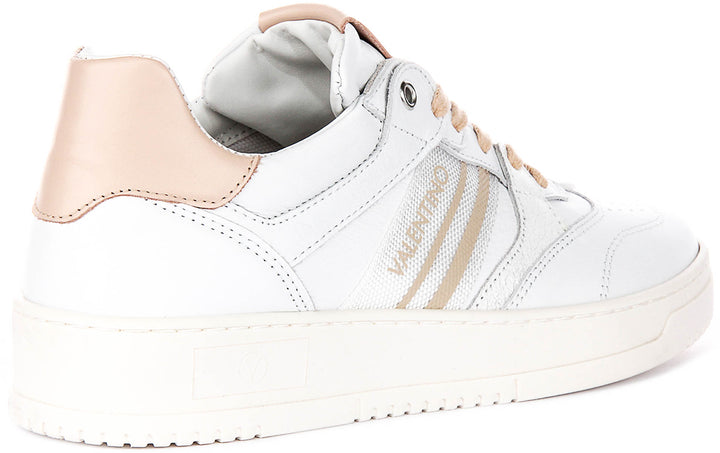 Valentino Saturno Sneakers In White Peach For Men
