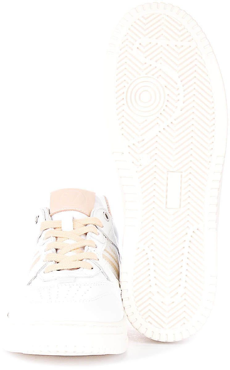 Valentino Saturno Sneakers In White Peach For Men