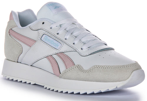 Reebok Glide Ripple In White Pink For Women