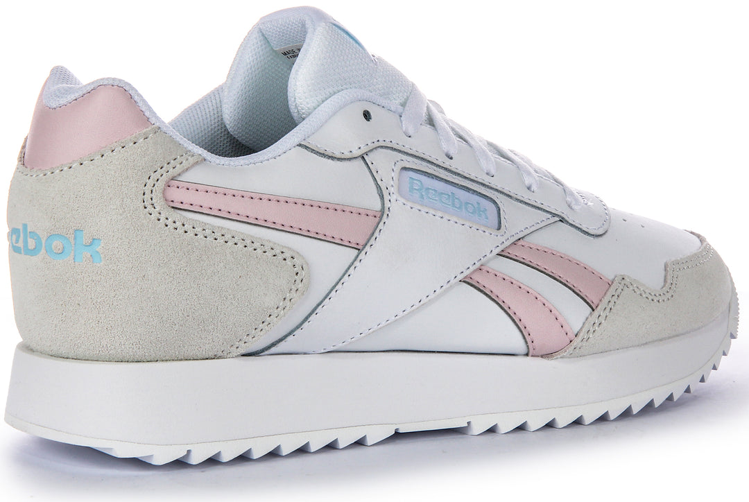 Reebok Glide Ripple In White Pink For Women