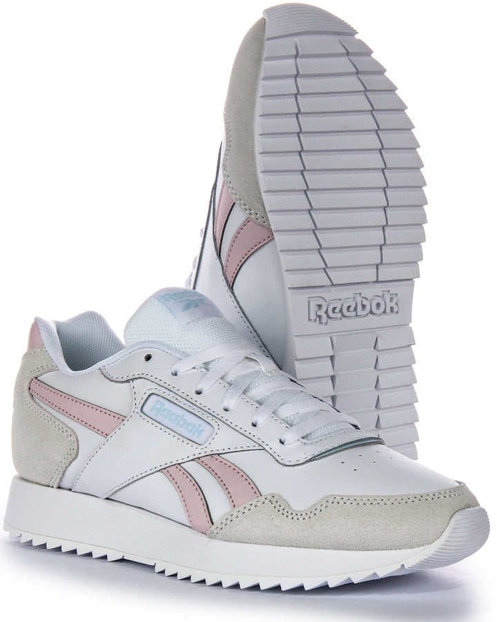 Reebok Glide Ripple In White Pink For Women