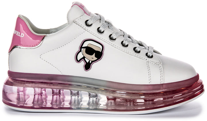 Karl Lagerfeld Kapri Kushion In White Pink For Women