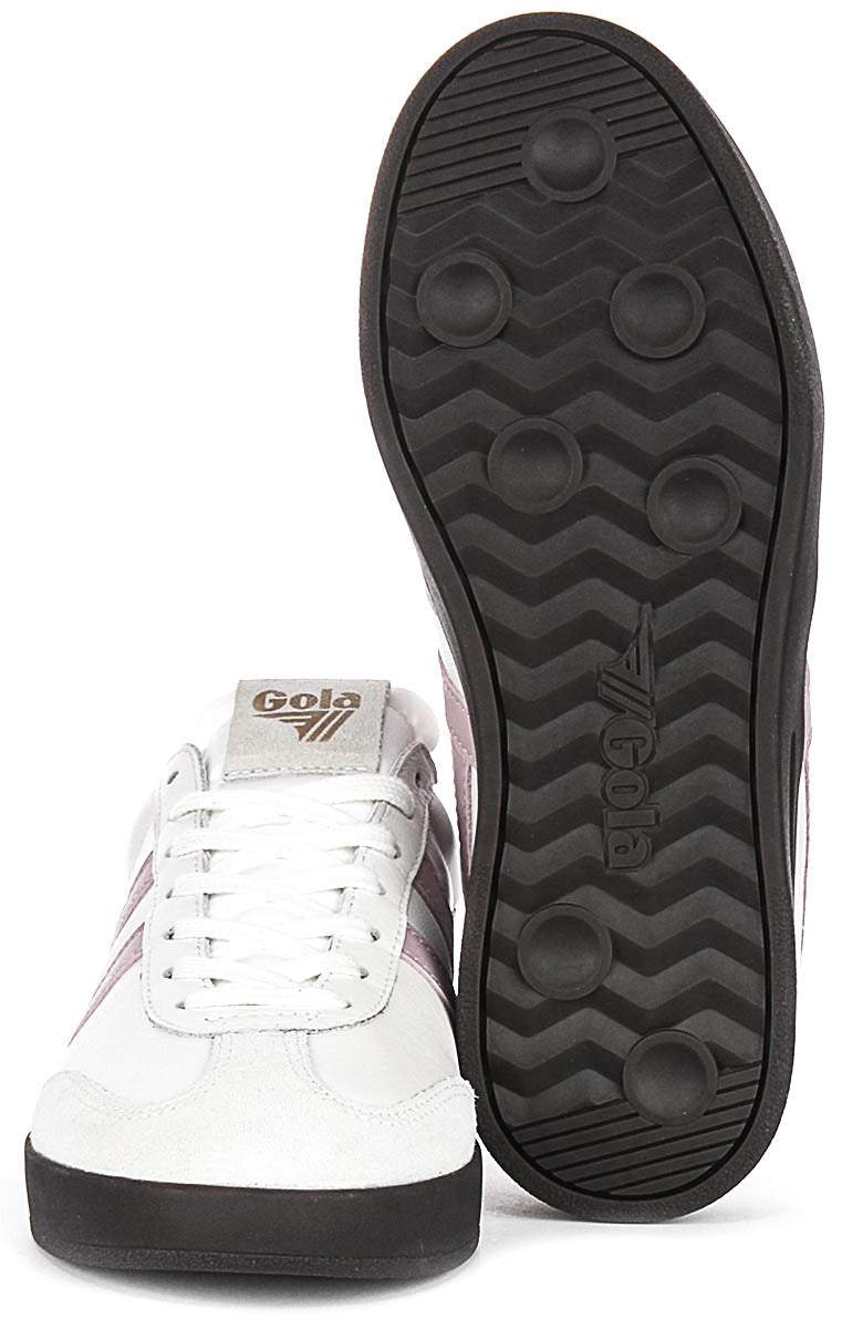 Gola Classics Cyclone Leather In White Pink For Women