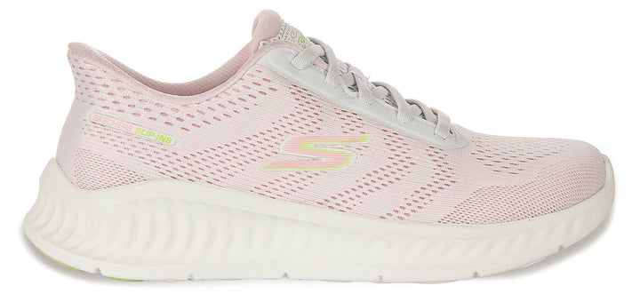 Skechers Go Walk Now - Kloe In White Pink For Women