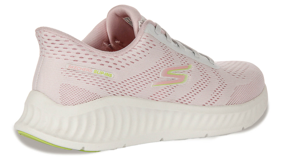 Skechers Go Walk Now - Kloe In White Pink For Women