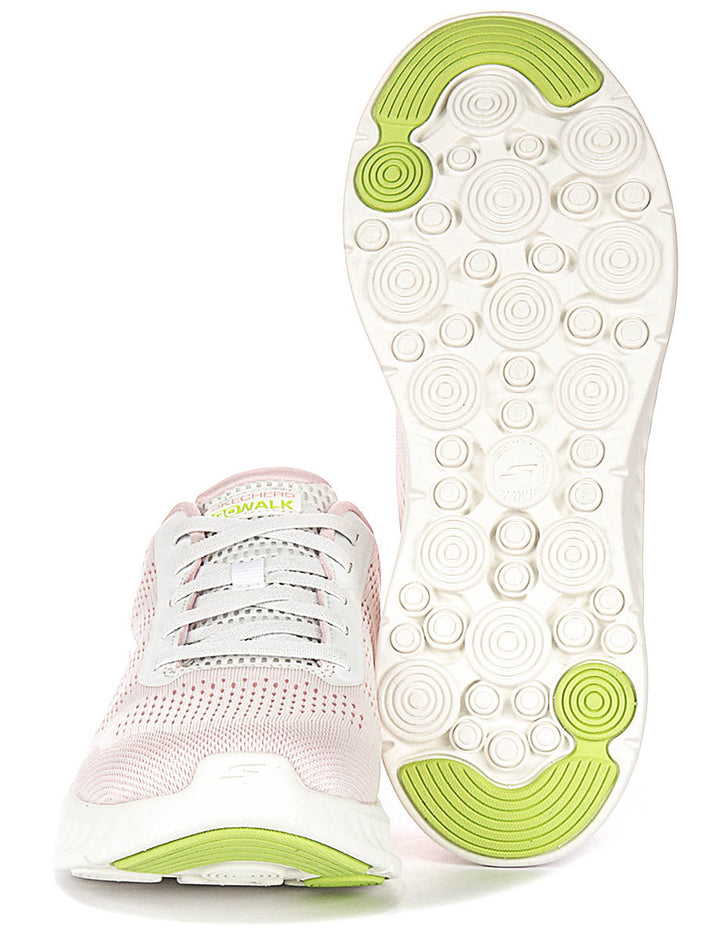 Skechers Go Walk Now - Kloe In White Pink For Women