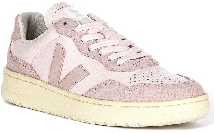 Veja V 90 Leather in Bianco Rosa per Donna