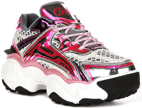 Buffalo Score Tec In White Pink For Women