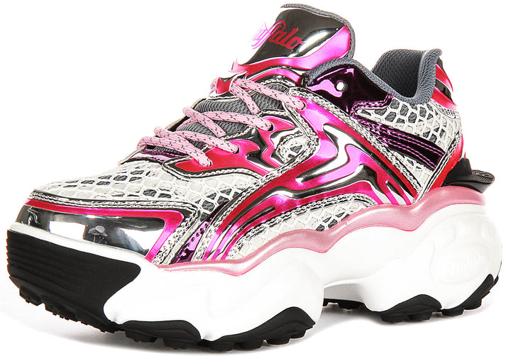 Buffalo Score Tec In White Pink For Women