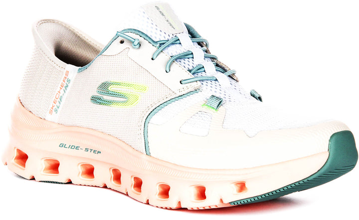 Skechers Glide step Pro In White Pink For Women
