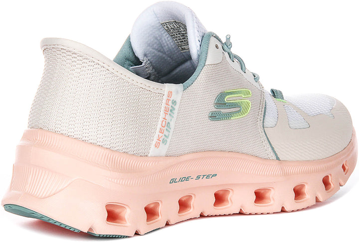 Skechers Glide step Pro In White Pink For Women