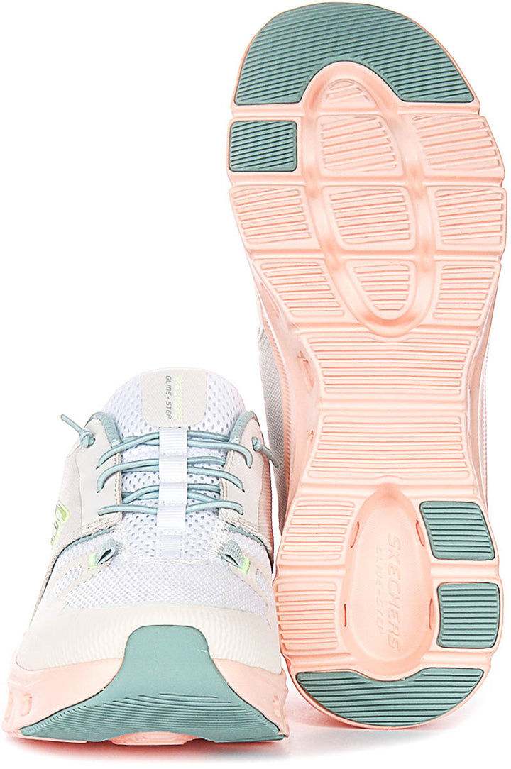 Skechers Glide step Pro In White Pink For Women