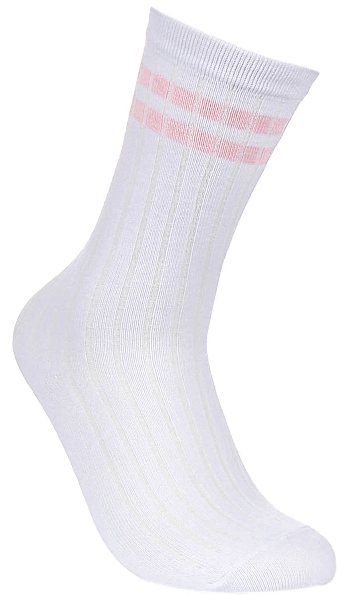 Justinreess England 2P Stripe W In White Pink For Women