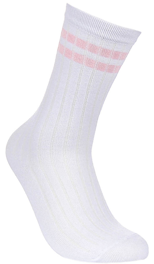Justinreess England 2P Stripe W In White Pink For Women
