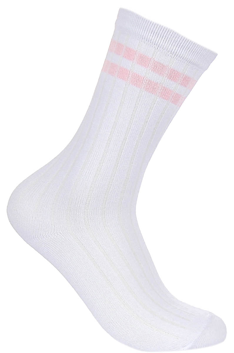 Justinreess England 2P Stripe W In White Pink For Women