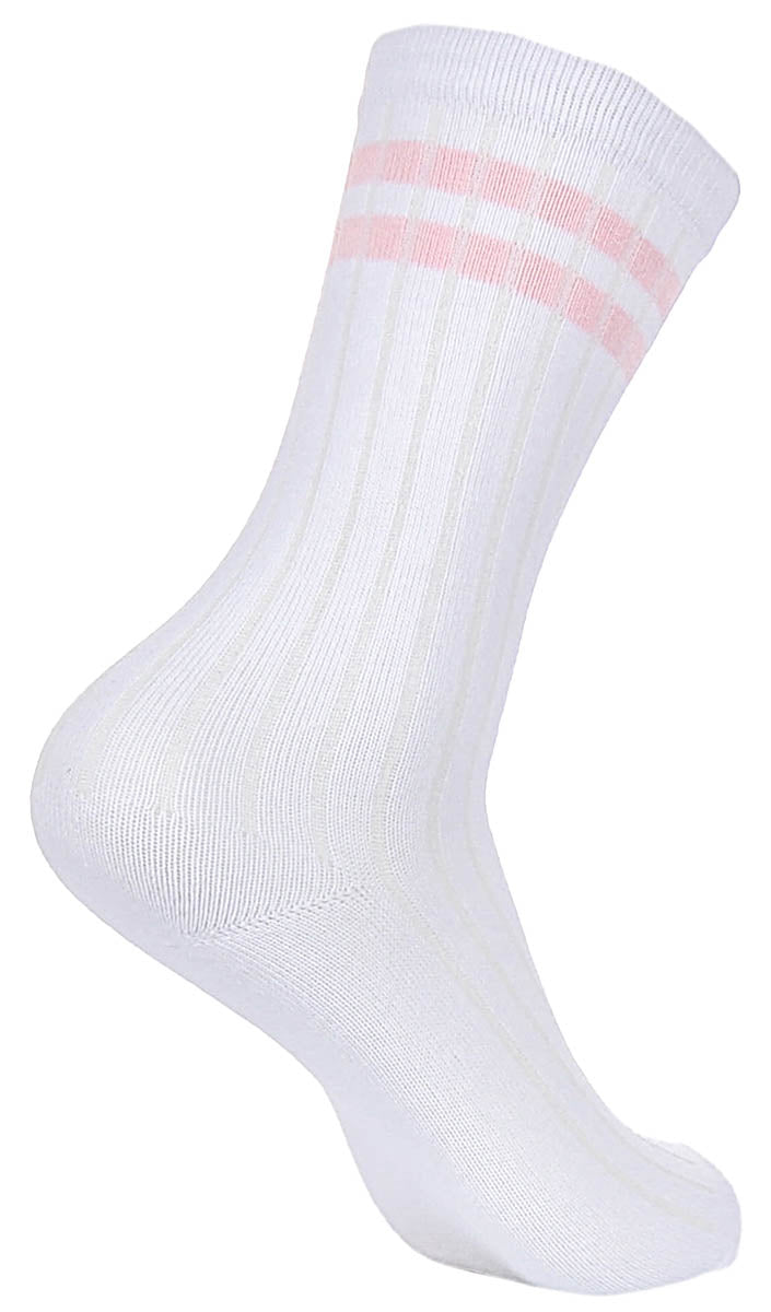 Justinreess England 2P Stripe W In White Pink For Women