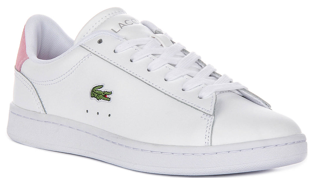 Lacoste Carnaby Set In White Pink For Women