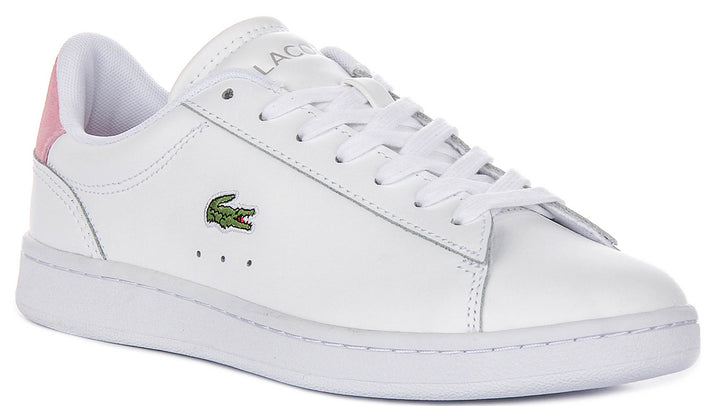 Lacoste Carnaby Set In White Pink For Women