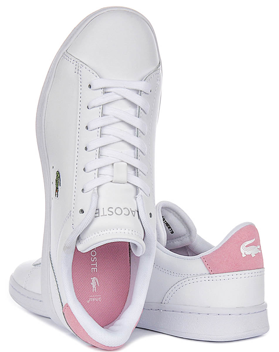 Lacoste Carnaby Set In White Pink For Women